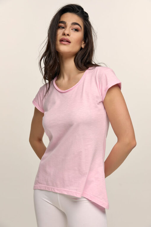 894 ROZ 1 510x765 - Bodymove 894-16 Γυναικείο T-shirt Ροζ