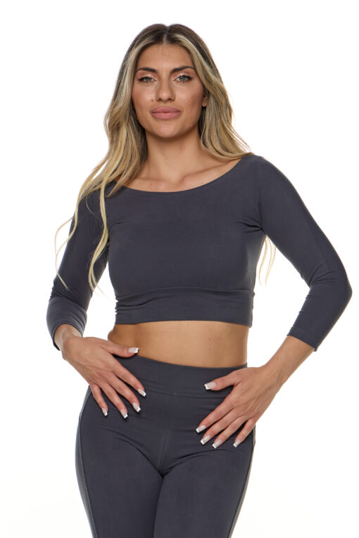 2023 07 31 Body Move2504 copy 510x765 - Bodymove Γυναικείο Αθλητικό Crop Top Fast Drying Γκρι 1370-2